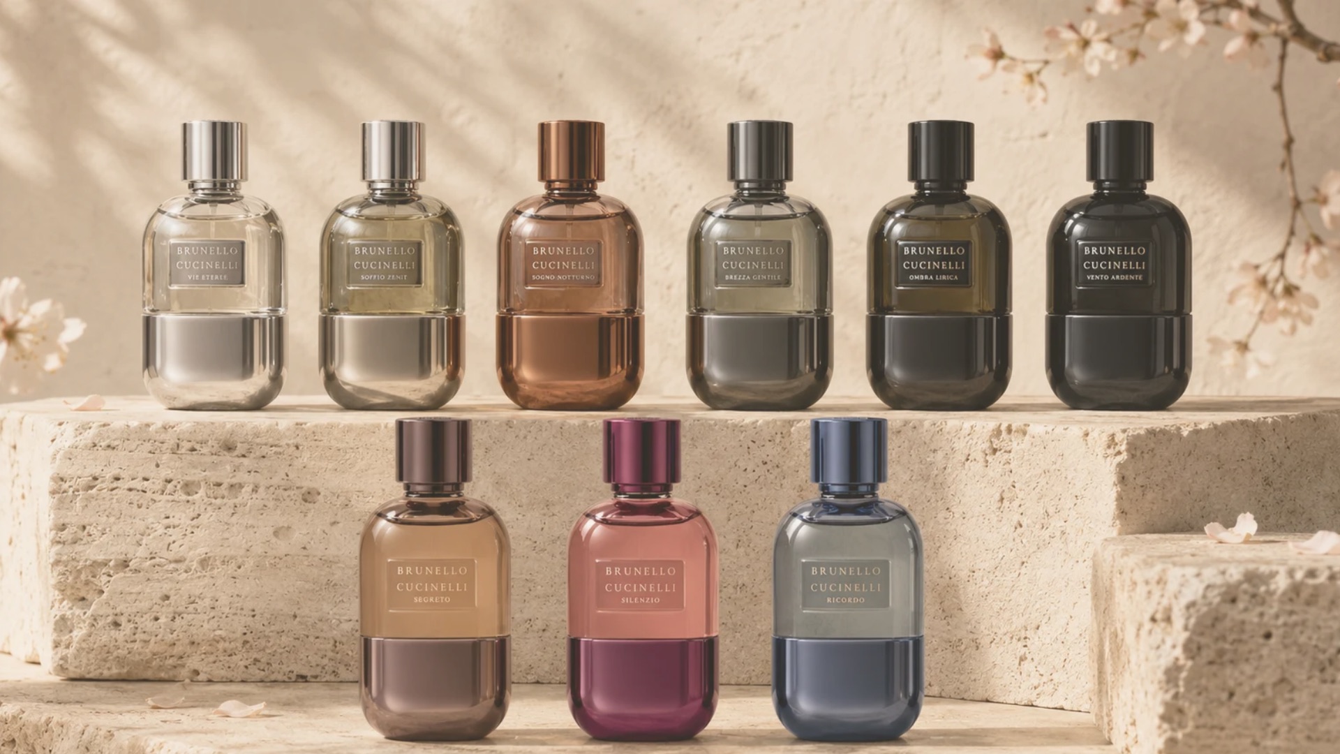 Brunello Cucinelli fragrance bottles, La Scia del Tempo