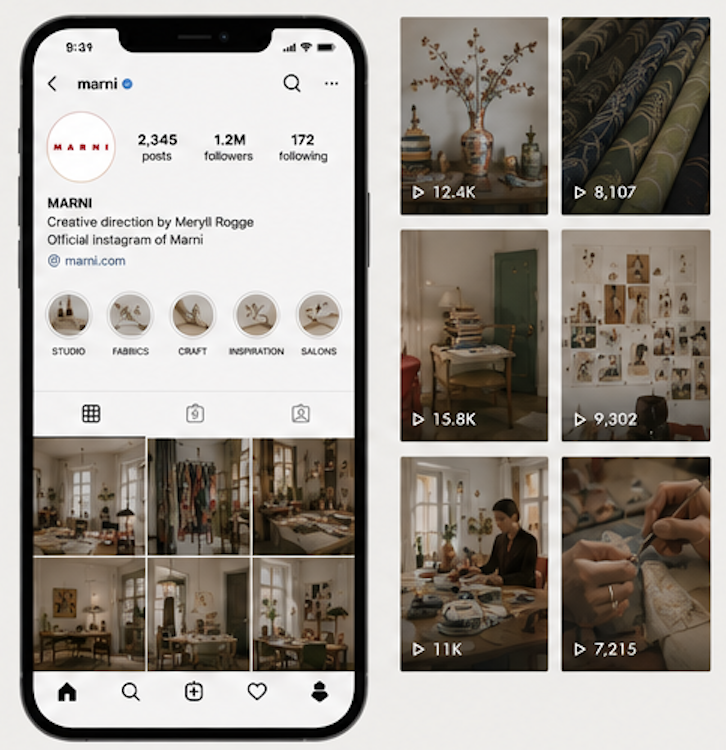 Marni Circle — Instagram communication strategy